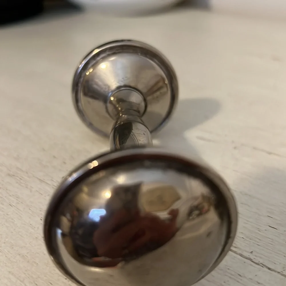 2 Vintage Silver & Silver plated baby rattles